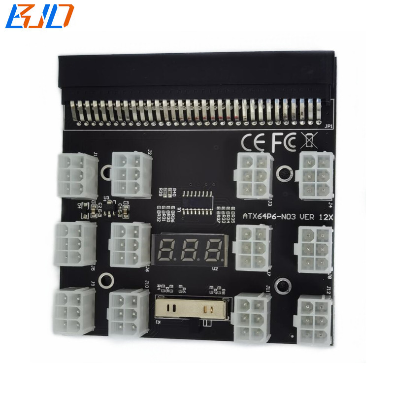 12 PCI-E 6pin Connectors 1200W 1000W 750W Server PSU Breakout Board for HP DPS-800GB DPS-1200FB DPS-750RB DPS-850GB