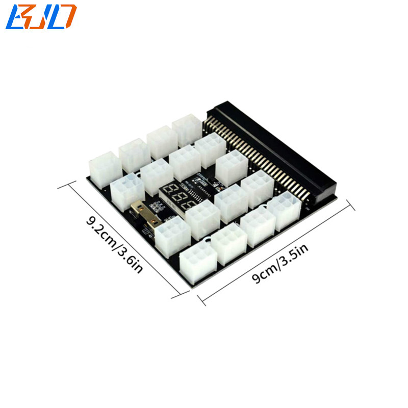 17 * PCI-E 6Pin 12V Connector Power Supply Breakout Board with LED Voltage Display for 1200W 1000W 750W HP DELL Server PSU