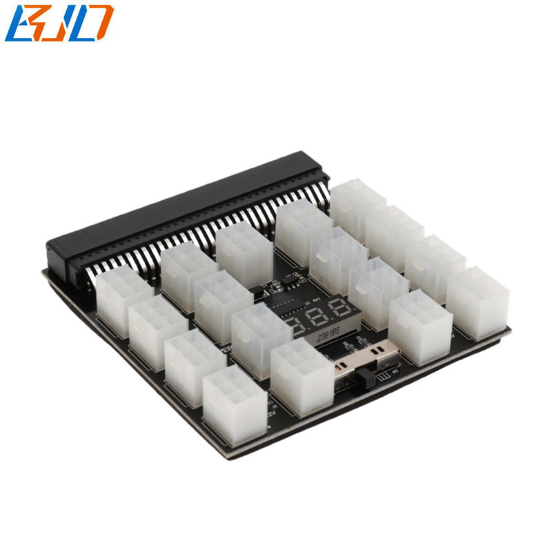 17 * PCI-E 6Pin 12V Connector Power Supply Breakout Board with LED Voltage Display for 1200W 1000W 750W HP DELL Server PSU
