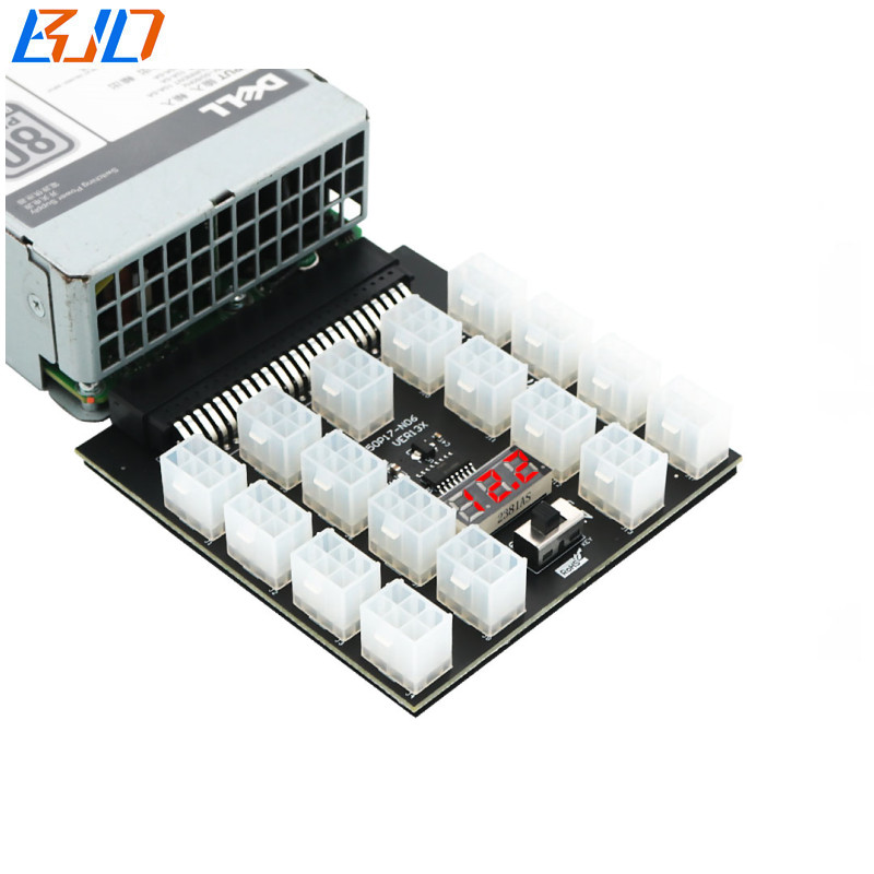 17 x ATX PCI-E 6Pin Connector Server Power Supply PSU Breakout Board for DELL 2000W D2000E-S0 DPS-2000EB A Z2000E-S1 0J5WMG