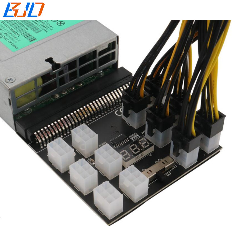 12 PCI-E 6pin Connectors 1200W 1000W 750W Server PSU Breakout Board for HP DPS-800GB DPS-1200FB DPS-750RB DPS-850GB