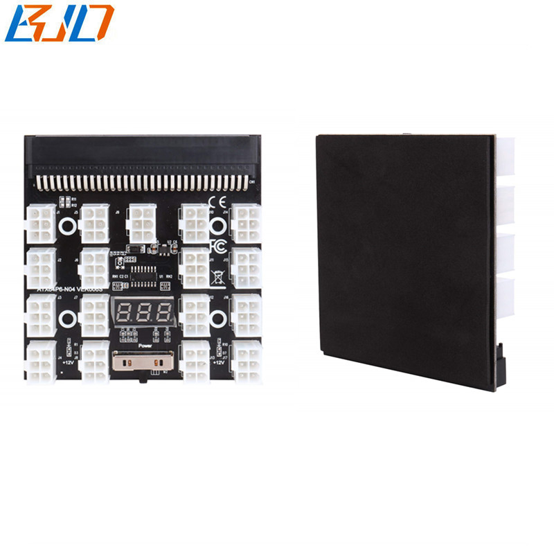 17 * PCI-E 6Pin 12V Connector Power Supply Breakout Board with LED Voltage Display for 1200W 1000W 750W HP DELL Server PSU