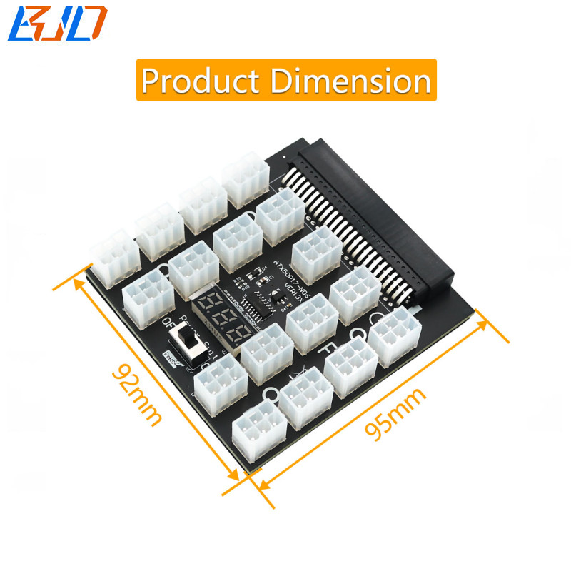 17 x ATX PCI-E 6Pin Connector Server Power Supply PSU Breakout Board for DELL 2000W D2000E-S0 DPS-2000EB A Z2000E-S1 0J5WMG