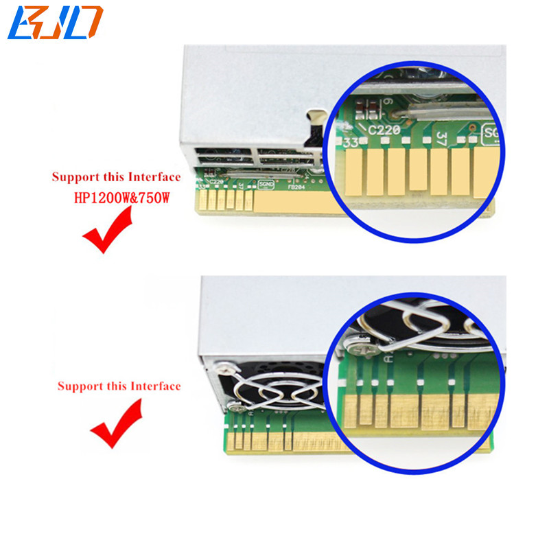 12 PCI-E 6pin Connectors 1200W 1000W 750W Server PSU Breakout Board for HP DPS-800GB DPS-1200FB DPS-750RB DPS-850GB
