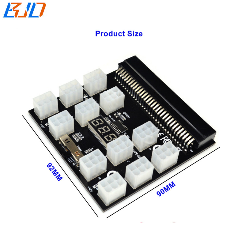 12 PCI-E 6pin Connectors 1200W 1000W 750W Server PSU Breakout Board for HP DPS-800GB DPS-1200FB DPS-750RB DPS-850GB