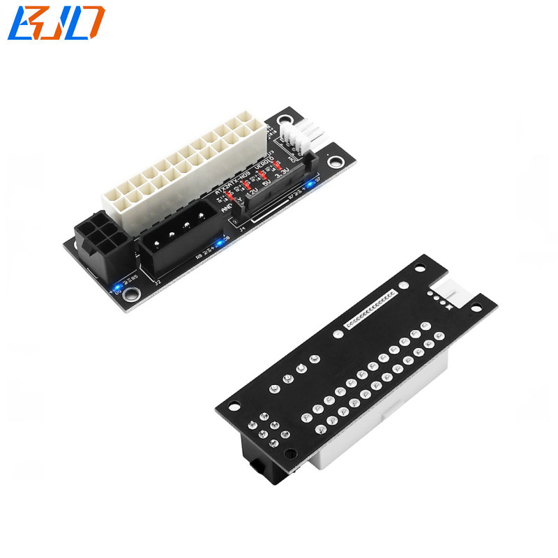 Multiple Power Supply Synchronous PSU Adapter Sync Starter Extender ATX 24PIN Molex SATA PCI-E 6Pin Small 4Pin Connector
