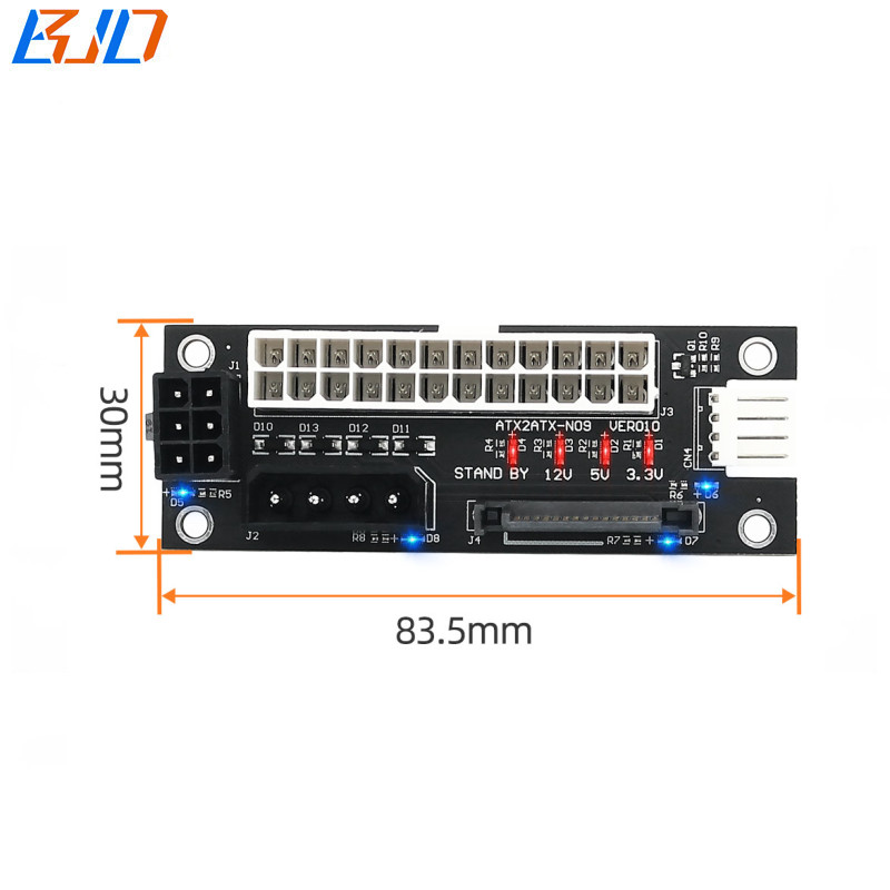 Multiple Power Supply Synchronous PSU Adapter Sync Starter Extender ATX 24PIN Molex SATA PCI-E 6Pin Small 4Pin Connector