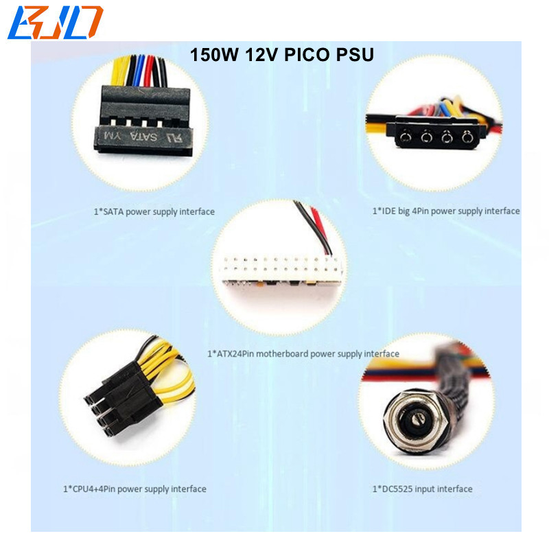 150W 12V 24PIN ATX Pico PSU Power Supply Module 5.5*2.5MM DC Connector For Mini ITX PC Computer
