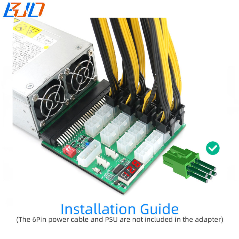 16 * ATX 6Pin 12V Power Supply Breakout Board with Synchronization and Remote Management For HP LITEON Delta FUJITSU Server PSU