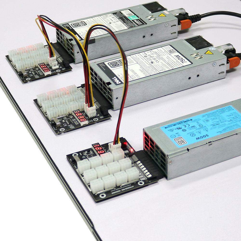 12 Ports ATX 6Pin 6-PIN Server Power Supply Breakout Board Synchronization For HP 500W 800W 1400W 1600W 1800W 2200W PSU