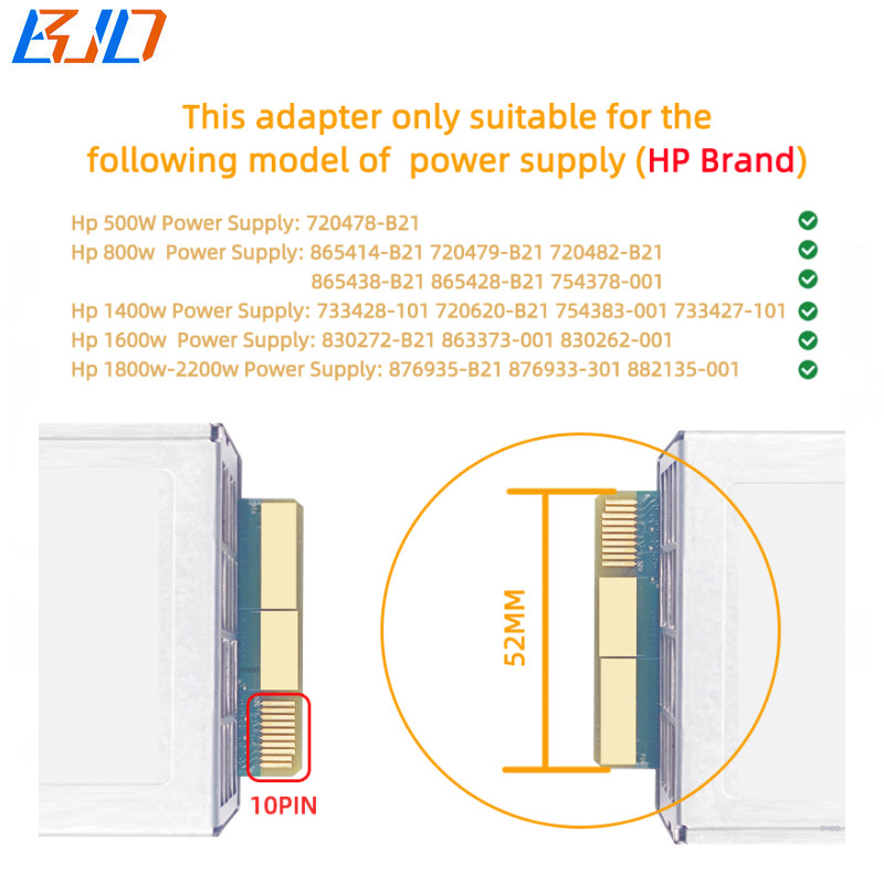 12 Ports ATX 6Pin 6-PIN Server Power Supply Breakout Board Synchronization For HP 500W 800W 1400W 1600W 1800W 2200W PSU