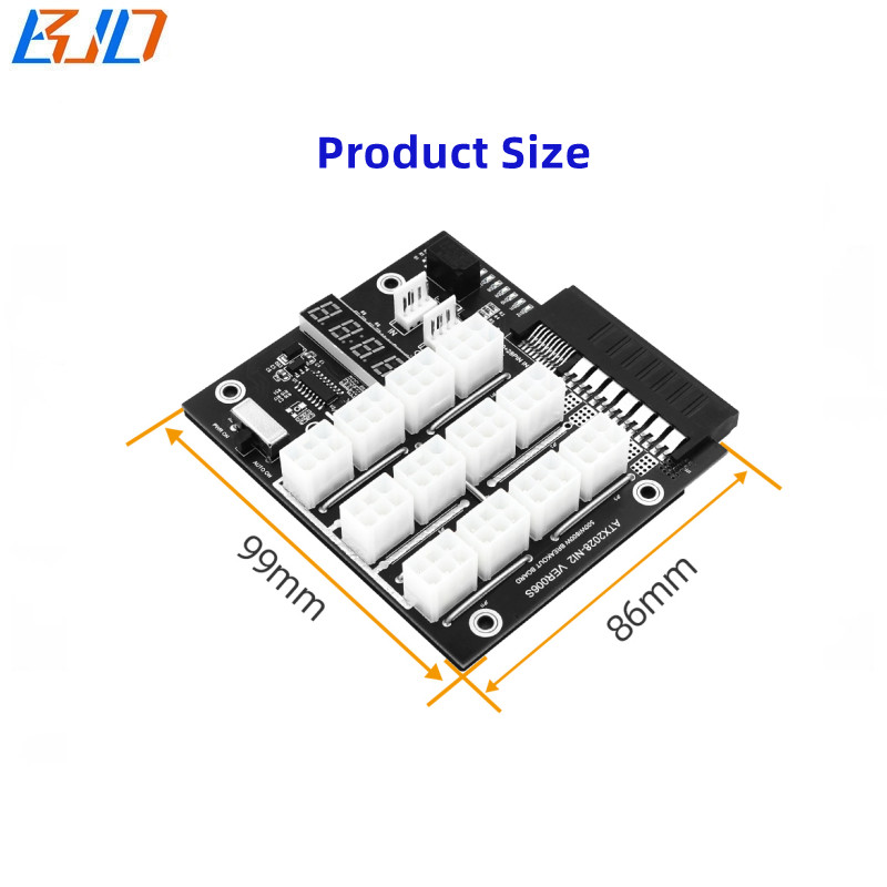 12 Ports ATX 6Pin 6-PIN Server Power Supply Breakout Board Synchronization For HP 500W 800W 1400W 1600W 1800W 2200W PSU