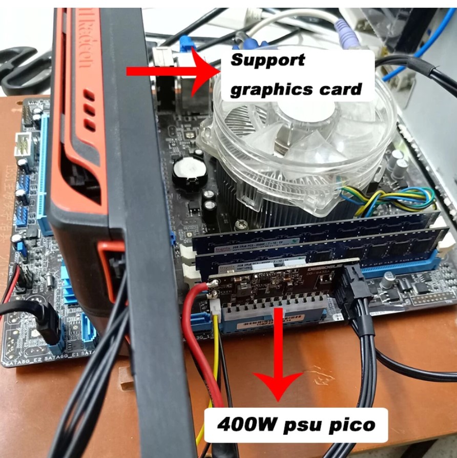 400W Output 12V DC Input PICO PSU ATX 24PIN Power Supply Module Mini ITX Straight-plug Support Graphic Card