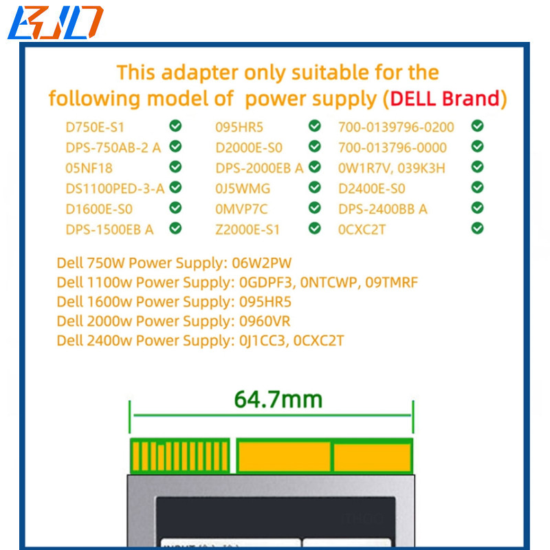 12 Ports ATX 6Pin 6-PIN Connector Server Power Supply Breakout Board Synchronization for DELL 750W 1100W 1600W 2000W 2400W PSU