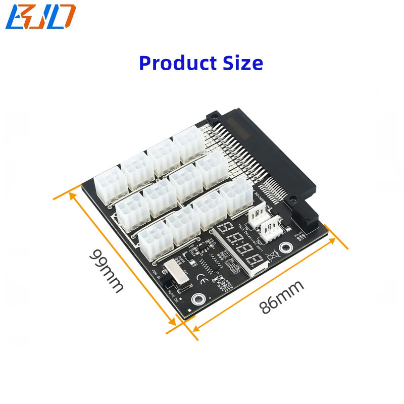 12 Ports ATX 6Pin 6-PIN Connector Server Power Supply Breakout Board Synchronization for DELL 750W 1100W 1600W 2000W 2400W PSU