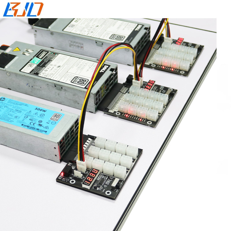 12 Ports ATX 6Pin 6-PIN Server Power Supply Breakout Board Synchronization For HP 500W 800W 1400W 1600W 1800W 2200W PSU