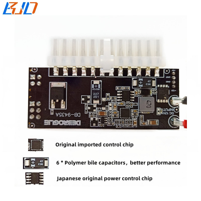 400W Output 12V Input 24PIN PICO PSU ATX Power Supply Module With 6PIN Female / Male Connector For Mini Computer & Graphic Card