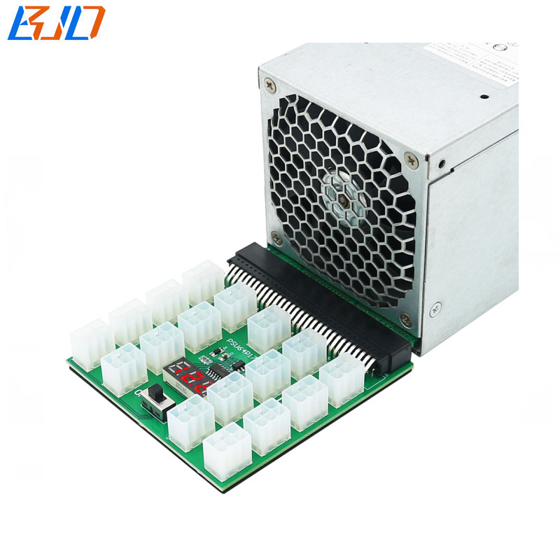 17 6Pin ATX PCIe Connector Power Supply Breakout Board Adapter For Fujitsu Server PSU DPS-800GB-5 A / DPS-800GB-3 A