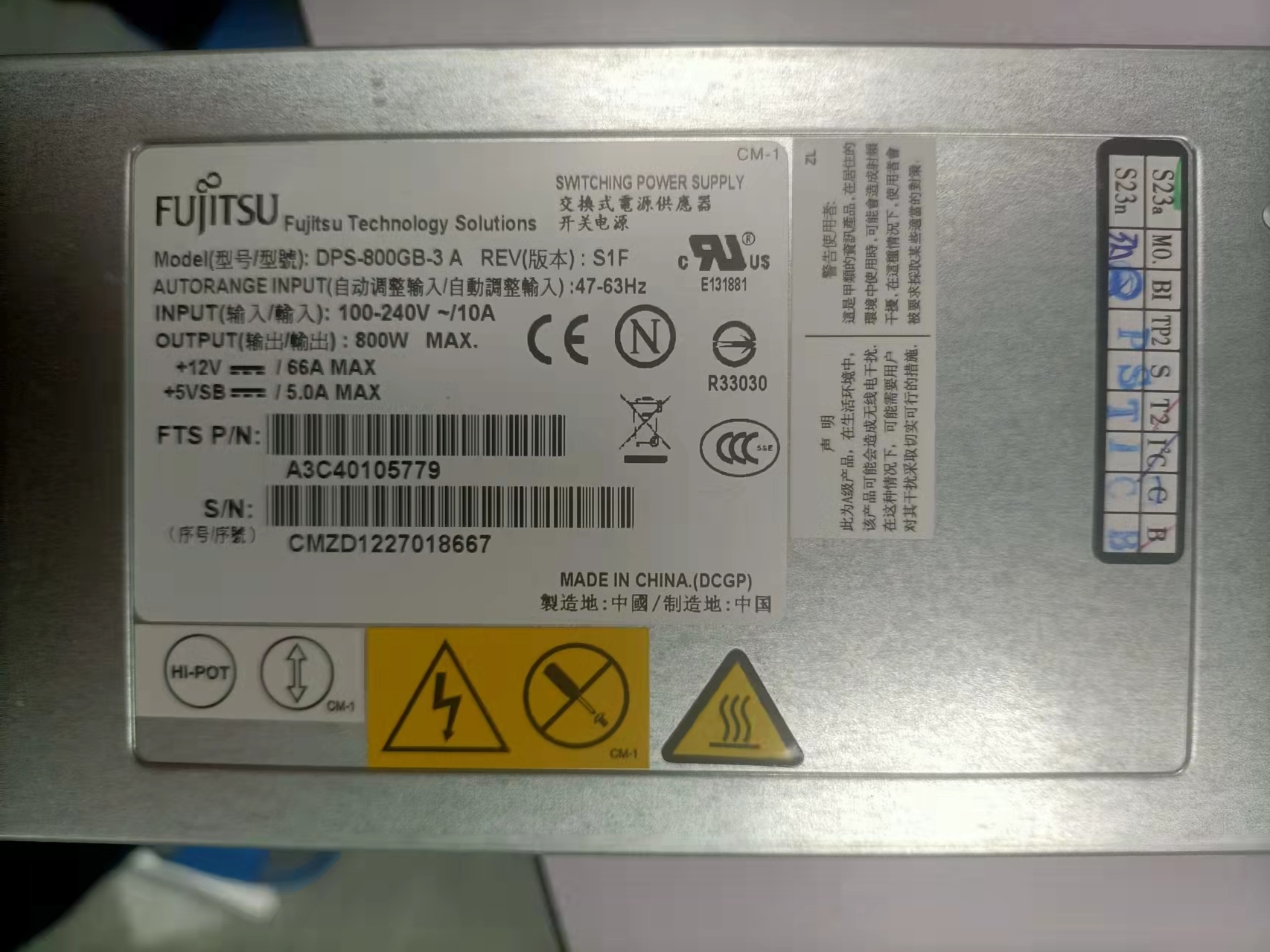 17 6Pin ATX PCIe Connector Power Supply Breakout Board Adapter For Fujitsu Server PSU DPS-800GB-5 A / DPS-800GB-3 A