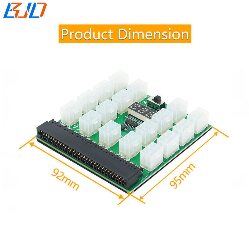 17 6Pin ATX PCIe Connector Power Supply Breakout Board Adapter For Fujitsu Server PSU DPS-800GB-5 A / DPS-800GB-3 A
